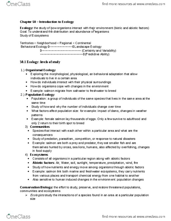 BLG 144 Chapter Notes - Chapter 50: Intertidal Zone, Benthic Zone, Neritic Zone thumbnail