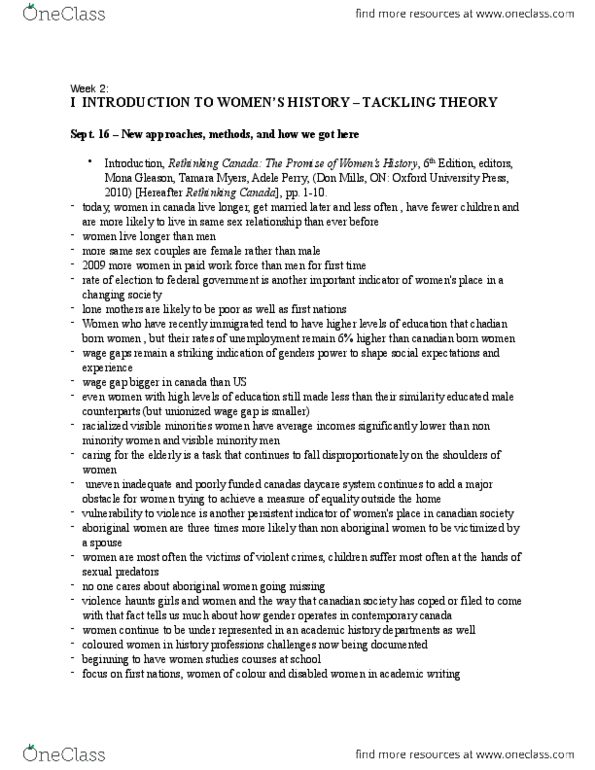 HIST 3533 Chapter Notes - Chapter 1: Visible Minority, Heterosexism, Political Evolution thumbnail