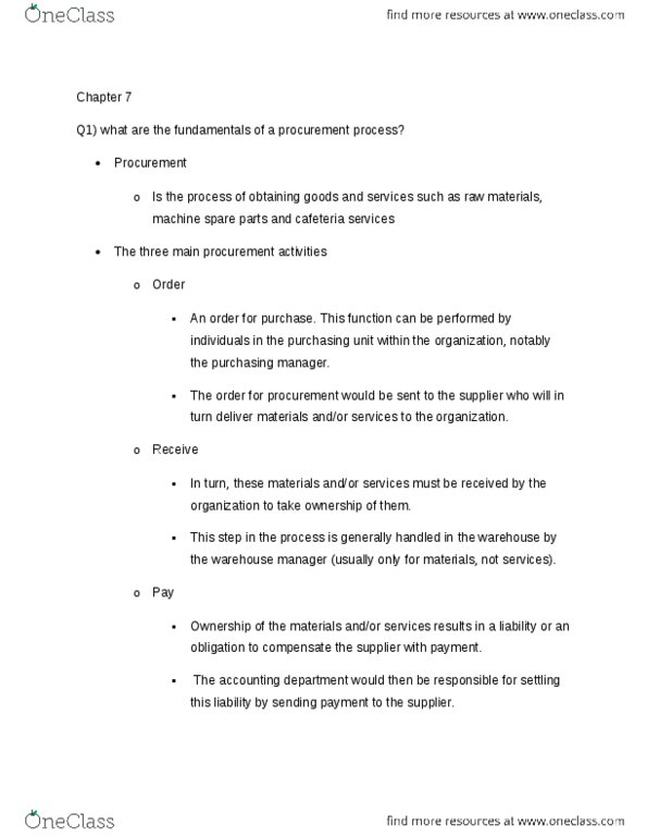 COMM 226 Chapter Notes - Chapter 7: Purchase Order, Serval, Switching Barriers thumbnail