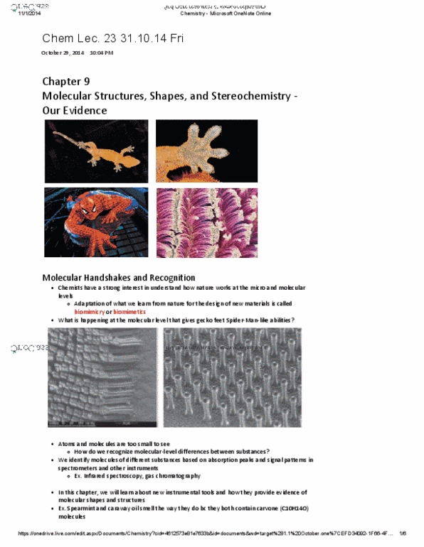 CHMA10H3 Lecture Notes - Lecture 23: Nuclear Magnetic Resonance Spectroscopy, X-Ray Crystallography, Infrared Spectroscopy thumbnail