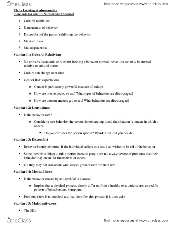 PSY240H5 Lecture Notes - Lecture 1: Behaviorism, Etiology, Conscientiousness thumbnail