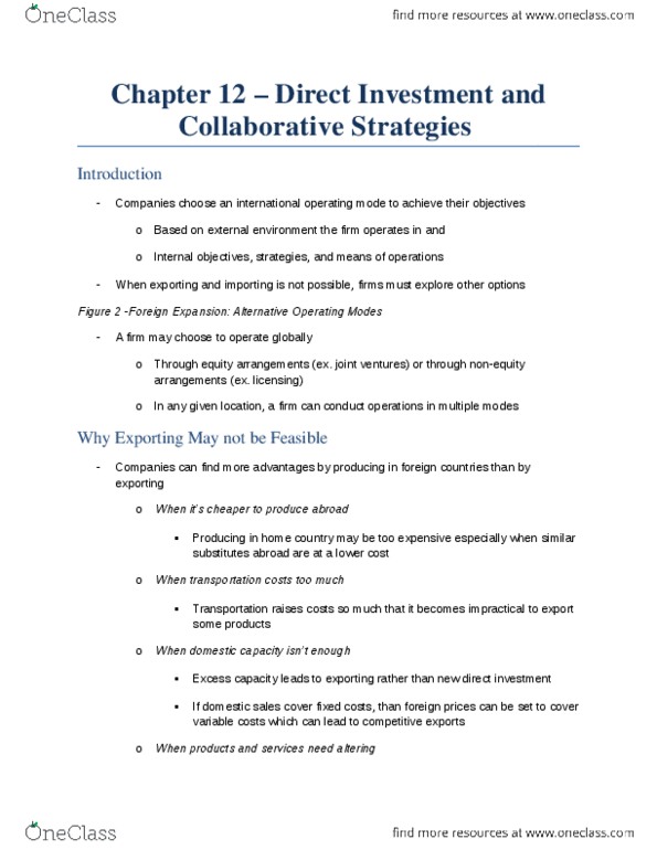 GMS 724 Chapter 12: Direct Investment and Collaborative Strategies.docx thumbnail