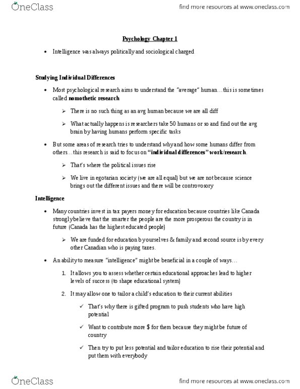 PSYA02H3 Lecture 1: Psychology Chapter 9 - LECTURE.docx thumbnail