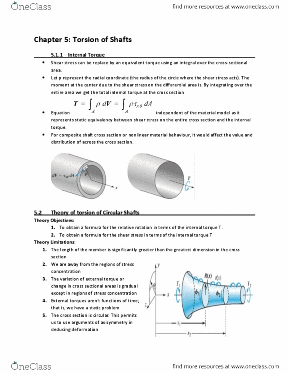 PHYS 270 Chapter Notes - Chapter 5: Shear Stress, Stress Concentration, Rotational Symmetry thumbnail