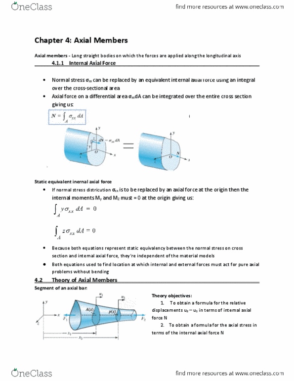 PHYS 270 Chapter Notes - Chapter 4: Cylinder Stress, Free Body Diagram, Sign Convention thumbnail