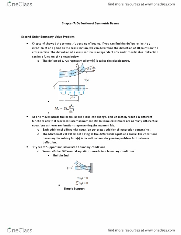 PHYS 270 Chapter Notes - Chapter 7: Differential Equation, Statically Indeterminate, Statistical Graphics thumbnail