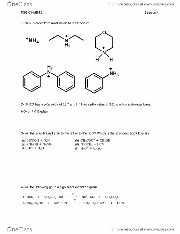 CHMB41H3 Lecture Notes - Lecture 4: Acid Dissociation Constant, Nitrous Acid thumbnail