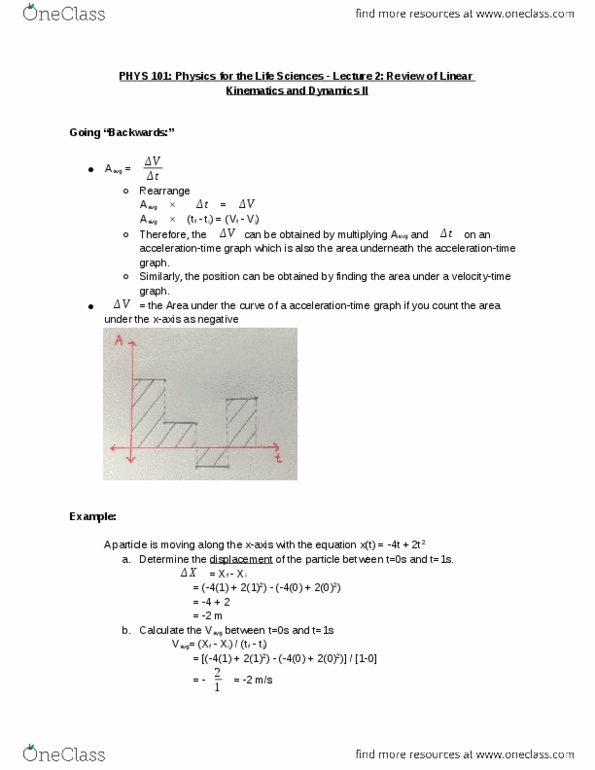 PHYS 101 Lecture 2: Review of Linear Kinematics and Dynamics II thumbnail