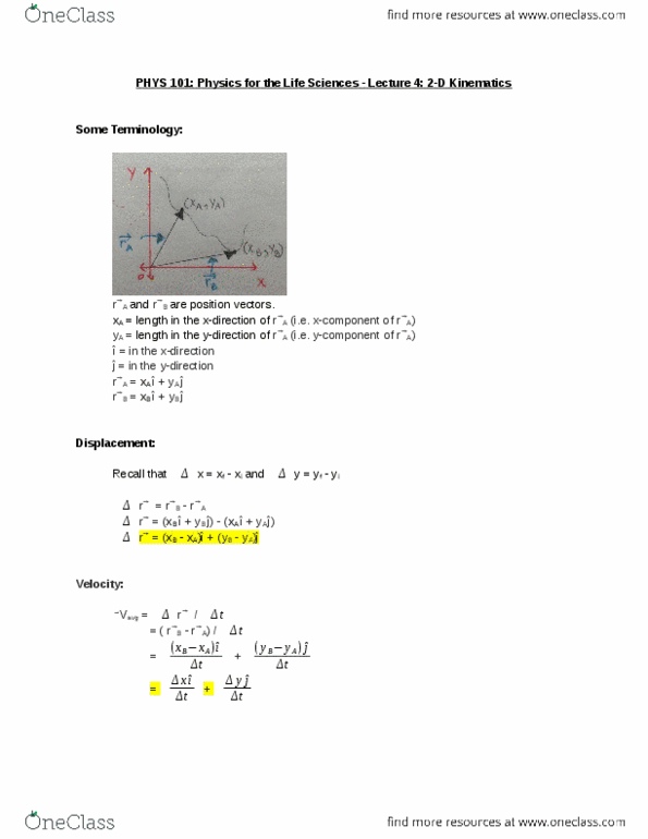 PHYS 101 Lecture 4: 2-DKinematics.docx thumbnail