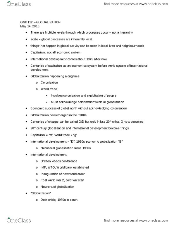 GGR112H1 Lecture Notes - Lecture 2: 1973 Oil Crisis, Bretton Woods Conference, Gini Coefficient thumbnail