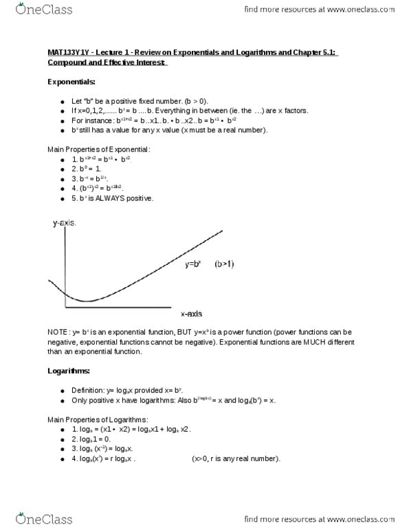 MAT133Y1 Lecture Notes - Lecture 1: Effective Interest Rate thumbnail