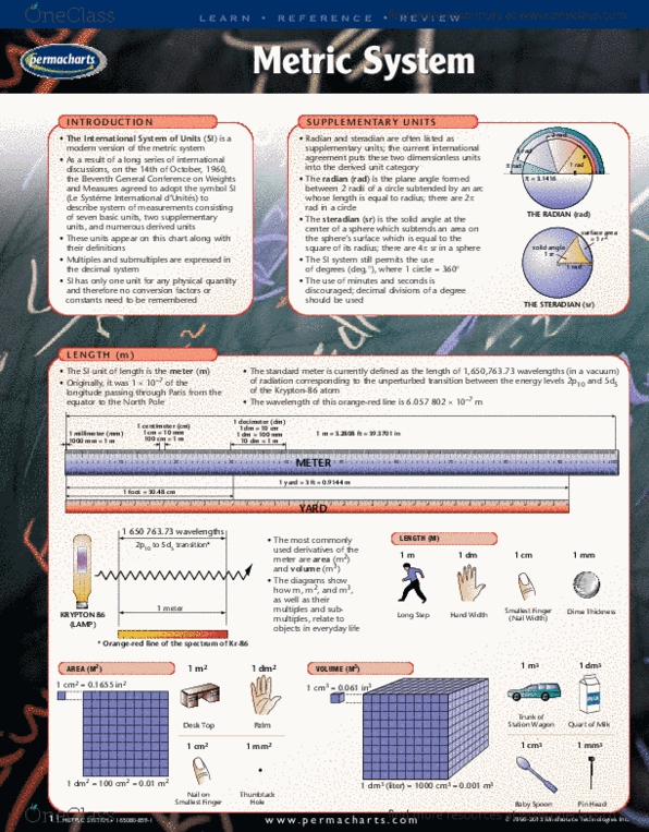 Permachart - Marketing Reference Guide: Steradian, Luminous Intensity, Si Base Unit thumbnail