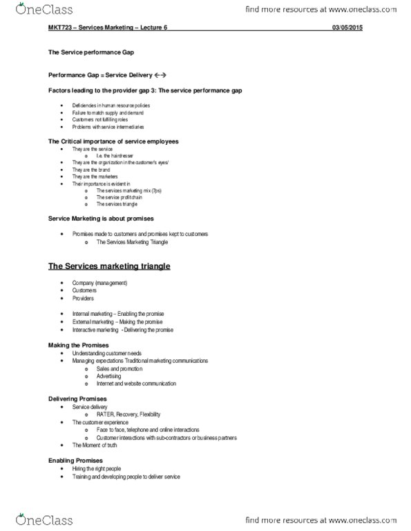 MKT 723 Lecture Notes - Lecture 6: Zappos, Overselling thumbnail