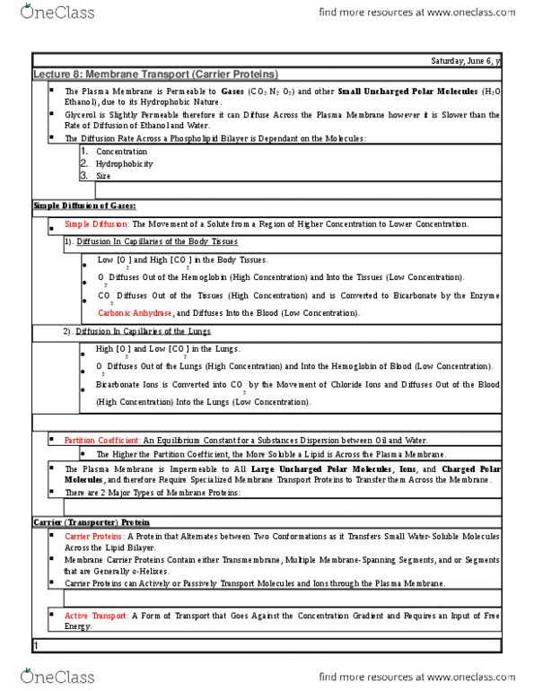 MBB 231 Lecture Notes - Lecture 8: Glut4, Glut1, Phosphatase thumbnail