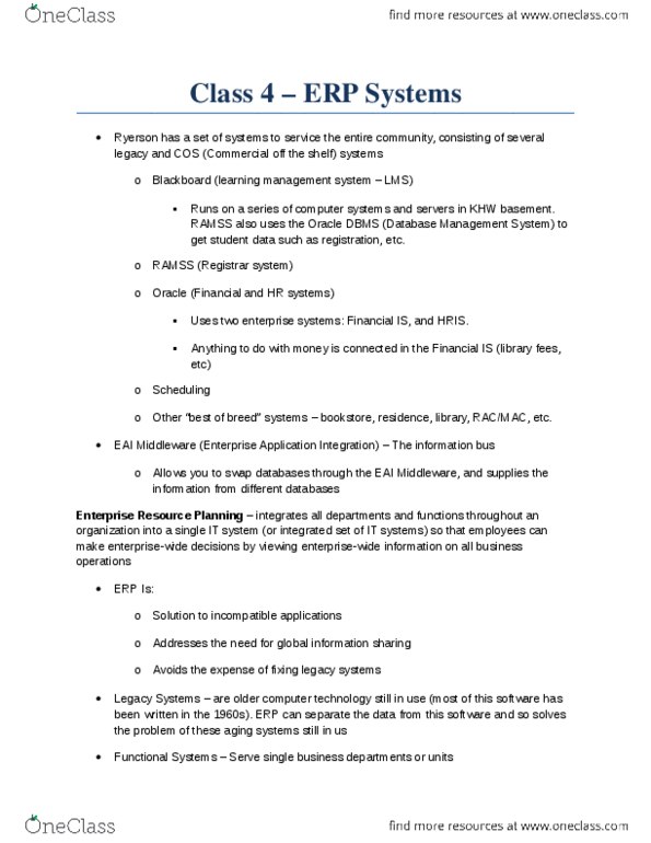 ITM 102 Lecture Notes - Lecture 1: Demand Forecasting, Green Computing, Business Analysis thumbnail