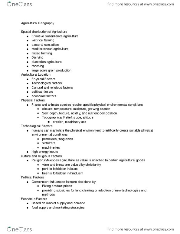 GEOG101 Lecture Notes - Lecture 11: Selective Breeding, Land Degradation, Natural Selection thumbnail