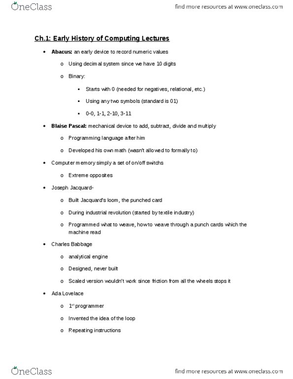 COMPSCI 1MD3 Lecture Notes - Lecture 1: Management System, Structured Programming, Mnemonic thumbnail