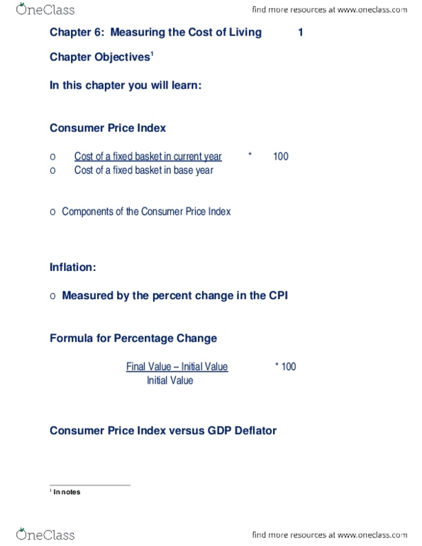 ECON 1BB3 Lecture Notes - Lecture 6: Deflation, Disinflation thumbnail