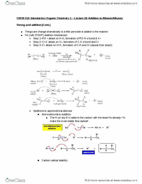 CHEM 212 Lecture Notes - Lecture 10: 2Cc, Hydroboration, Sodium Borohydride thumbnail