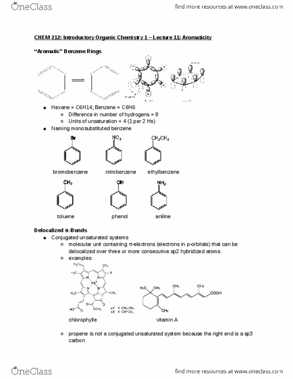 CHEM 212 Lecture Notes - Lecture 11: Thiophene, Lone Pair, Ammonia thumbnail