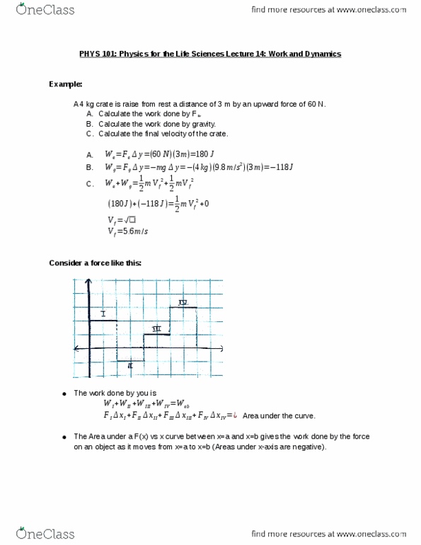 PHYS 101 Lecture Notes - Lecture 14: Conservative Force thumbnail