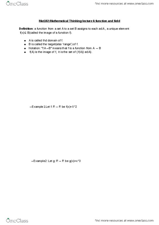 MAT102H5 Lecture Notes - Lecture 6: If And Only If, Bounded Function, Farad thumbnail