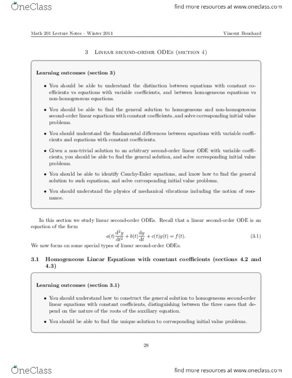 MATH201 Chapter 3: 3 - Second-Order ODEs.pdf thumbnail