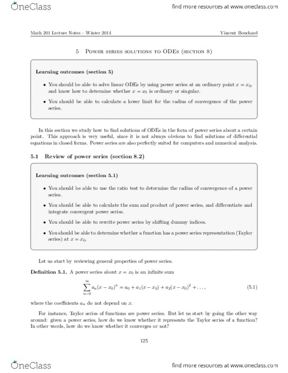 MATH201 Chapter 5: 5 - Power series solutions.pdf thumbnail