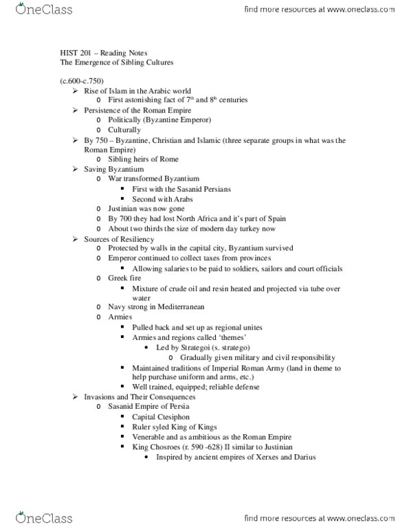 HIST 202 Chapter 2: HIST 201 – Reading Notes (Chapter 2).docx thumbnail