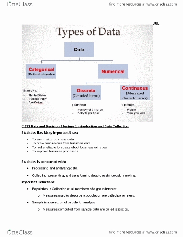BUEC 232 Lecture Notes - Lecture 1: Statistical Hypothesis Testing thumbnail