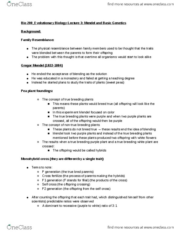 BIO 200 Lecture Notes - Lecture 3: Y Chromosome, Uracil, Meiosis thumbnail