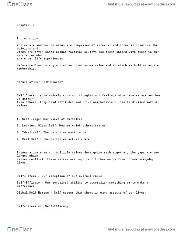 CMN 1148 Chapter Notes - Chapter 2: Social Comparison Theory thumbnail