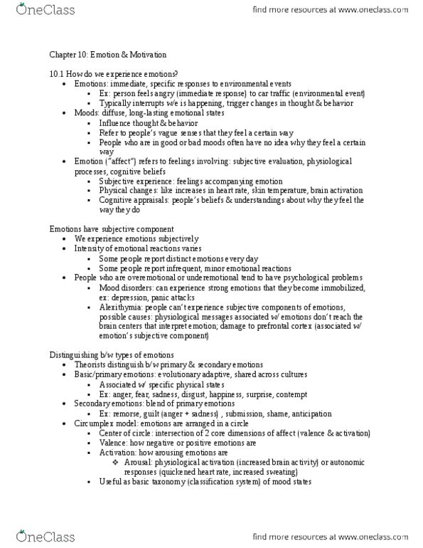 PSYCH-UA 1 Chapter Notes - Chapter 10: Delayed Gratification, Heritability, Social Comparison Theory thumbnail