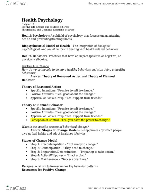 PSYC 11762 Lecture Notes - Lecture 11: Conscientiousness, Learned Helplessness, Disorganized Schizophrenia thumbnail