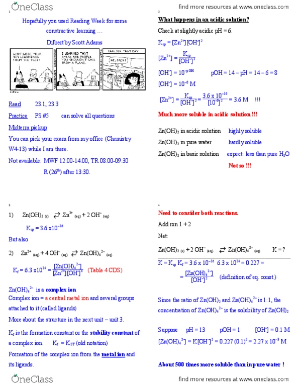 CHEM102 Lecture Notes - Lecture 18: Ph, Stability Constants Of Complexes, Rice Chart thumbnail