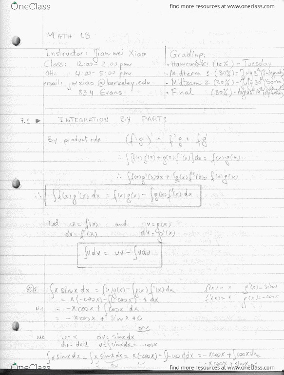 MATH 1B Lecture Notes - Lecture 1: Acura Ilx, Junkers D.I, System On A Chip thumbnail