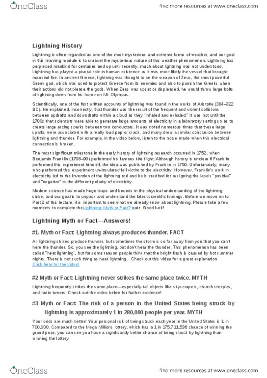 ATMS 120 Lecture Notes - Lecture 3: Lightning, American Meteorological Society, Electric Field thumbnail