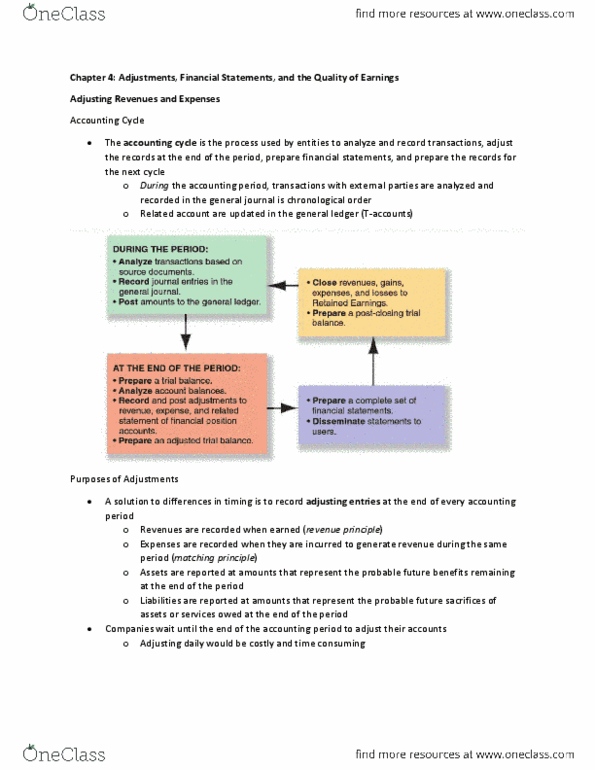 MGAB01H3 Chapter Notes - Chapter 4: Accrual, Deferred Income, Accounting Information System thumbnail
