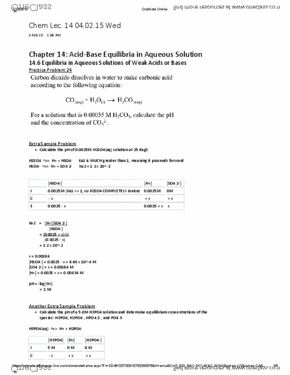 CHMA11H3 Lecture Notes - Lecture 14: Sulfuric Acid, Ammonium Chloride, Sodium Hydroxide thumbnail