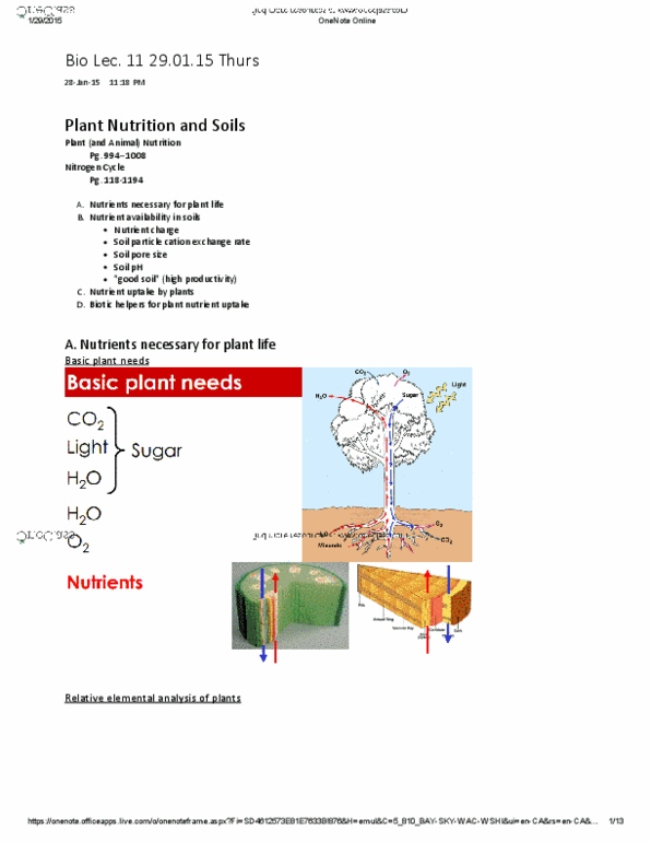 BIOA02H3 Lecture 11: Bio Lec. 11 29.01.15 Thurs thumbnail