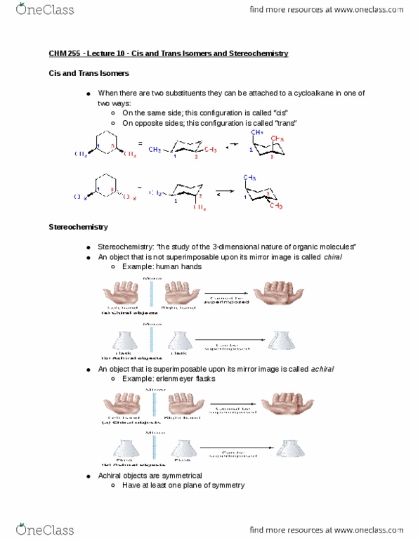 CHM 25500 Lecture Notes - Lecture 10: Cycloalkane, Chemical Formula, Enantiomer thumbnail