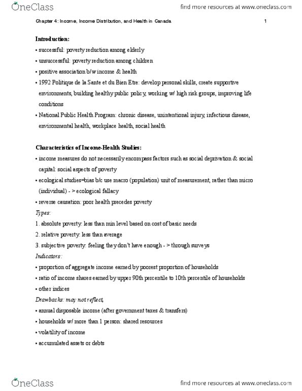 Health Sciences 1001A/B Chapter Notes - Chapter 5: Environmental Health, Social Capital, Asthma thumbnail