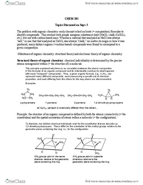 CHEM 205 Lecture Notes - Lecture 2: Electronic Density, Formal Charge, Organic Chemistry thumbnail