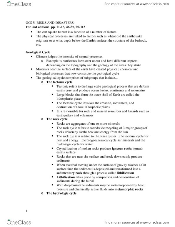 GG231 Chapter Notes - Chapter 1-12: Seismometer, Viscosity, Lithosphere thumbnail