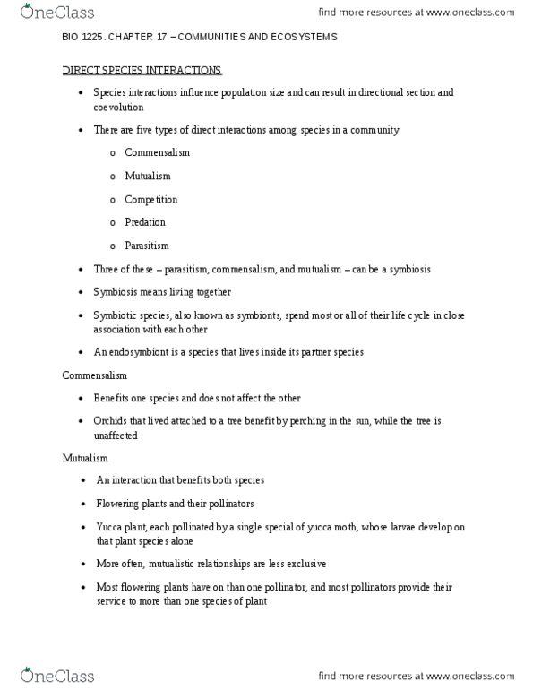 Biology 1225 Chapter Notes - Chapter 17: Chemical Bond, Niche Differentiation, Capsaicin thumbnail