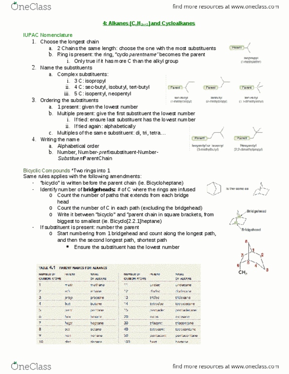 CHEM 2OA3 Chapter Notes - Chapter 4: Cyclobutane, Conformational Change, Longest Path Problem thumbnail