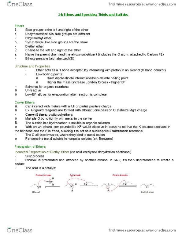 CHEM 2OB3 Chapter Notes - Chapter 14: Partial Charge, Alkoxy Group, Sodium Borohydride thumbnail