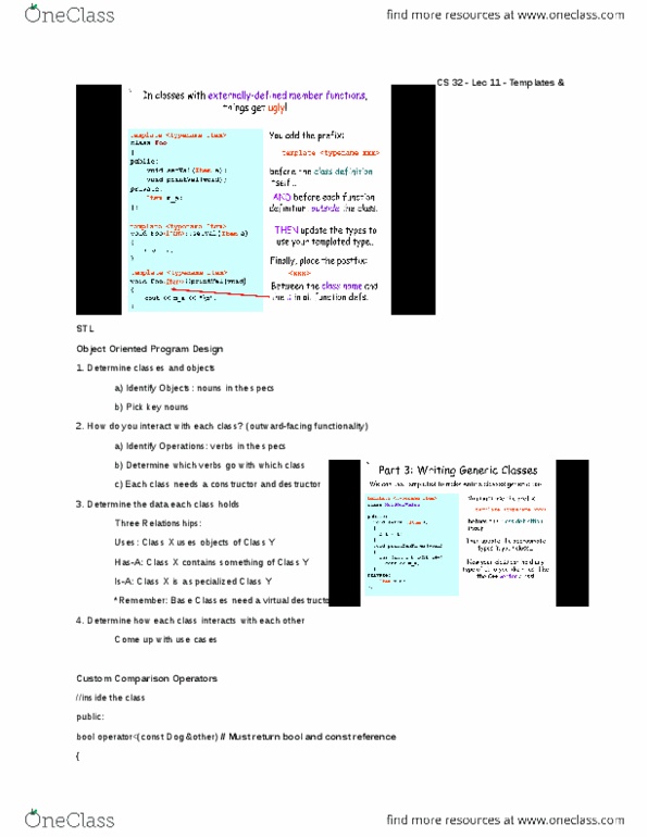 COM SCI 32 Lecture Notes - Lecture 11: Dynamic Array, Doubly Linked List, Virtual Function thumbnail