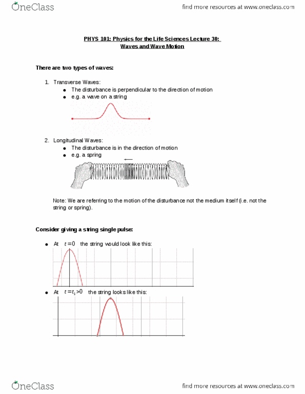 PHYS 101 Lecture Notes - Lecture 30: Angular Frequency, Wavenumber, Eardrum thumbnail