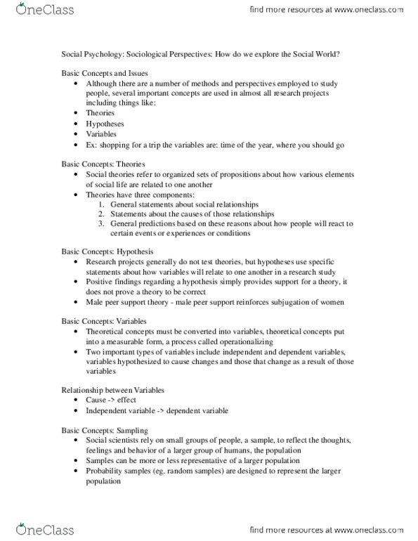 SOC 2109 Lecture Notes - Lecture 5: Systematic Review, Content Analysis, Statistical Significance thumbnail